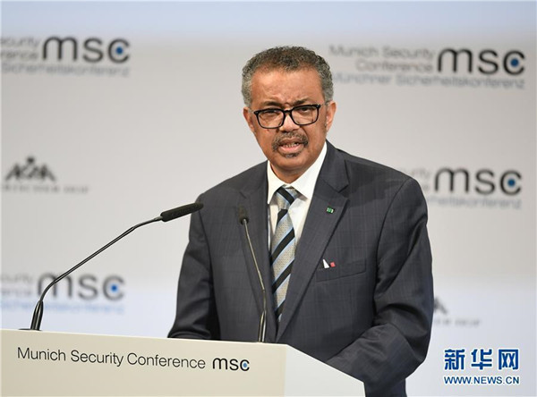 2月15日，在德国慕尼黑，世界卫生组织总干事谭德塞在第56届慕尼黑安全会议上讲话.jpg