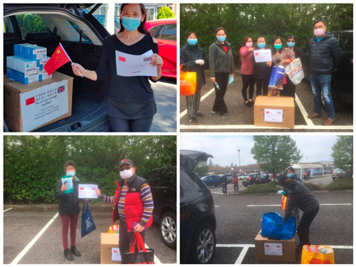 英国连江同乡会在伦敦sutton大型超市，发送口罩和莲花清瘟胶囊等给当地需求的华侨华人.jpg
