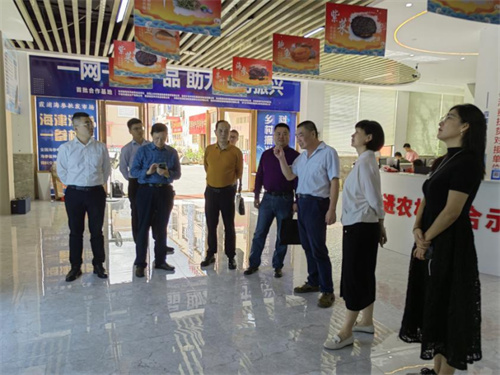 听取霞浦县电商产业园负责人关于园区运营情况的介绍。冯月茶 摄.jpg